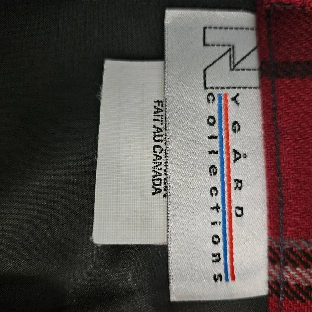 Nygard Collections wool blend red/grey plaid skirt. Size 12.